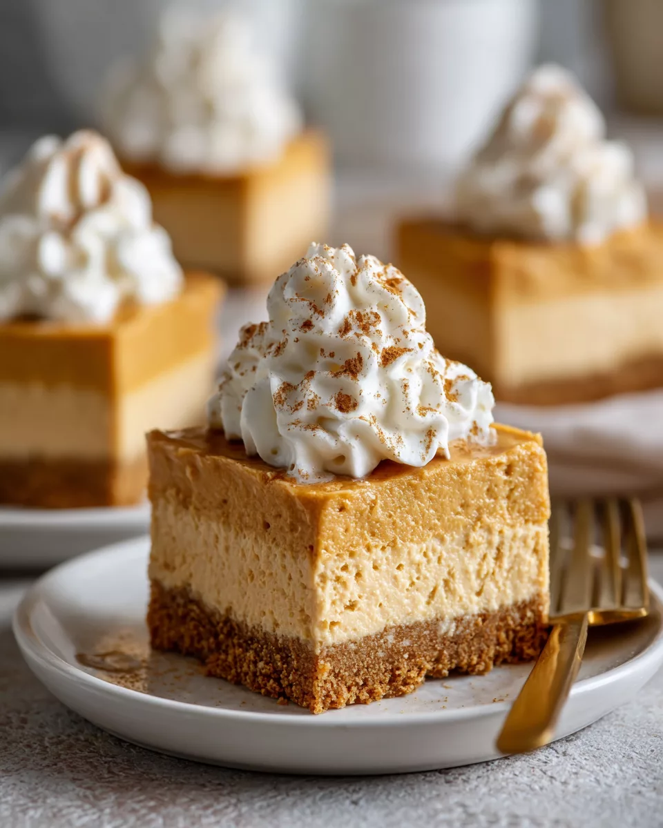 No Bake Pumpkin Cheesecake Bars