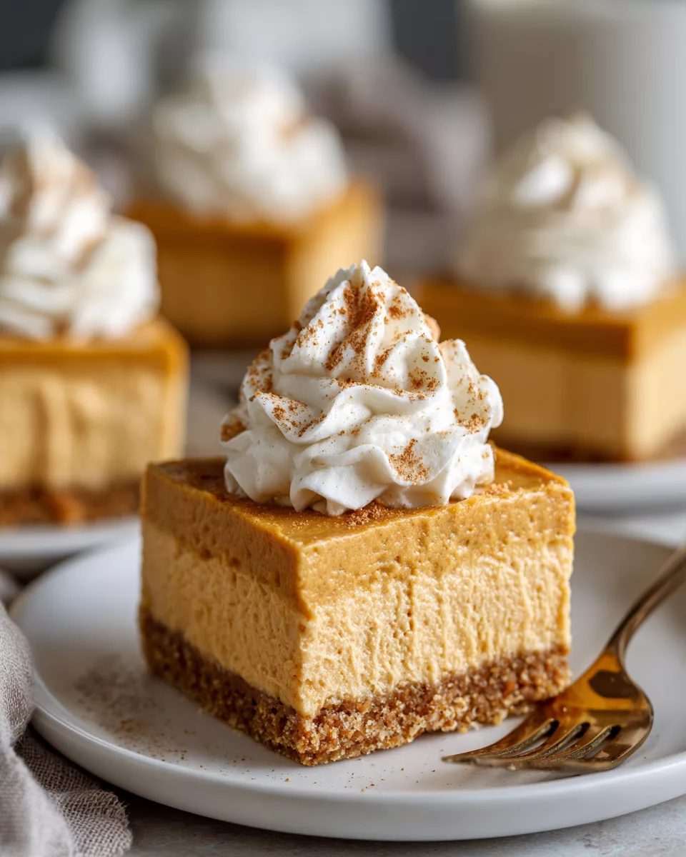 No Bake Pumpkin Cheesecake Bars
