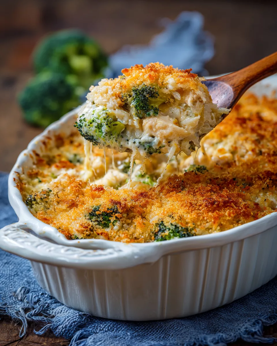 One Pot Chicken Broccoli Rice Casserole