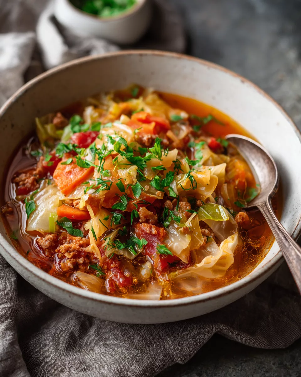 One-Pot Unstuffed Cabbage Soup