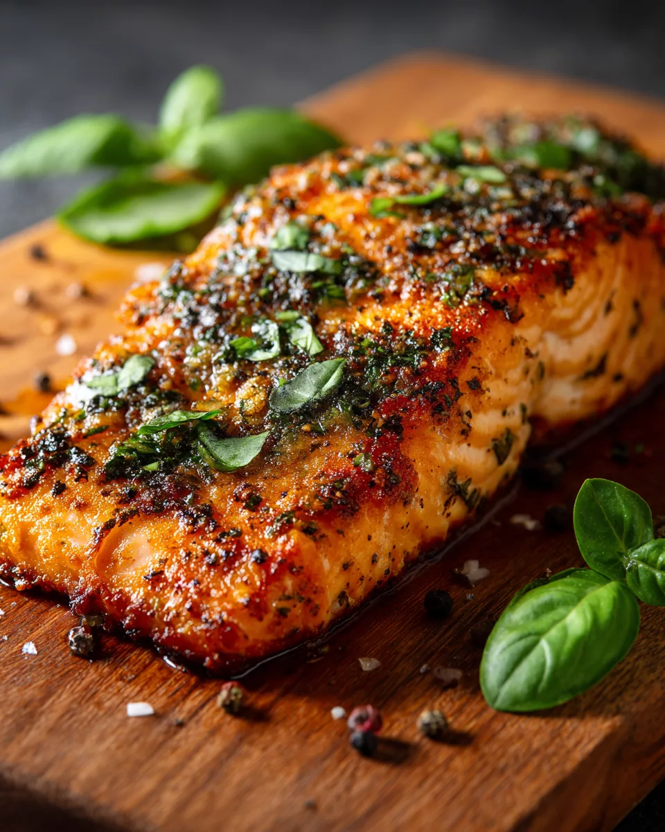 Parmesan-Basil Air Fryer Salmon