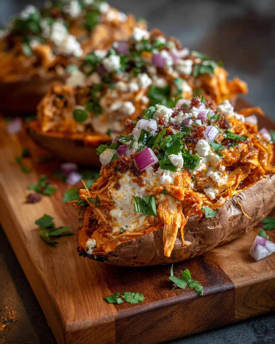 Pulled Pork Stuffed Sweet Potatoes