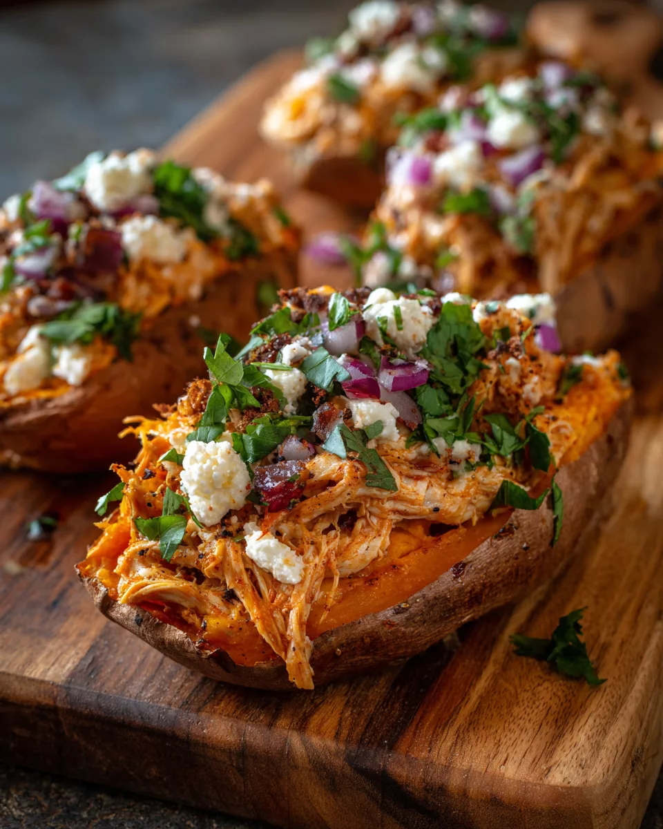 Pulled Pork Stuffed Sweet Potatoes