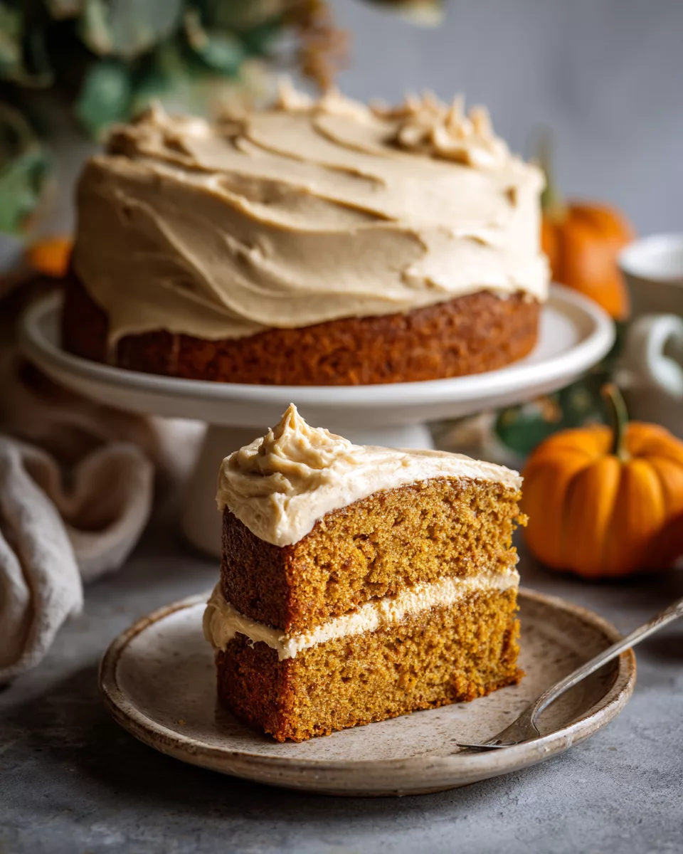 Pumpkin Spice Cake with Brown Butter Frosting