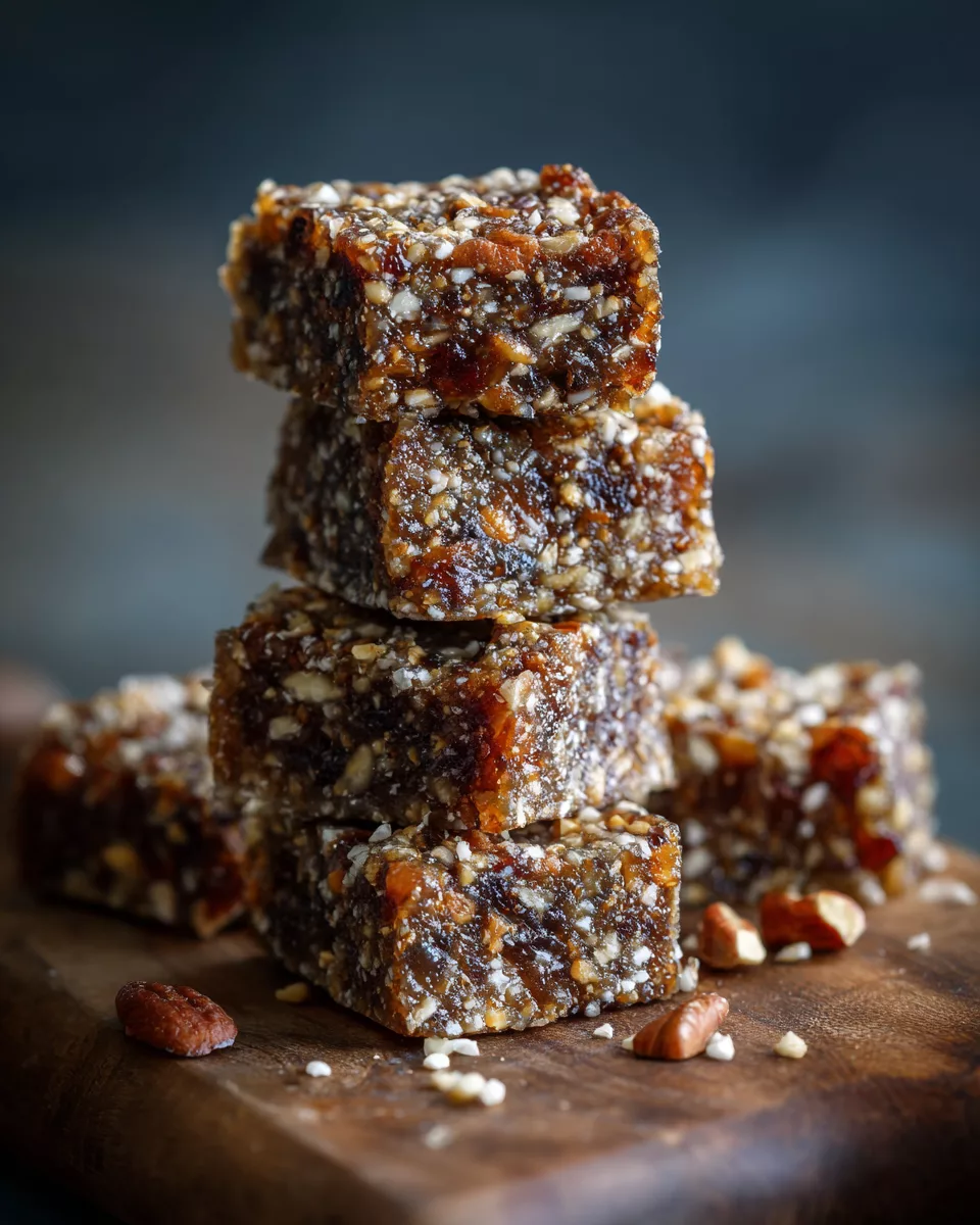 Raw Pecan Date Energy Squares
