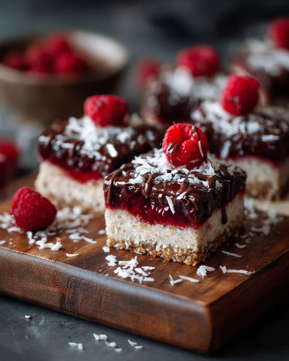 Raw Raspberry Coconut Bars