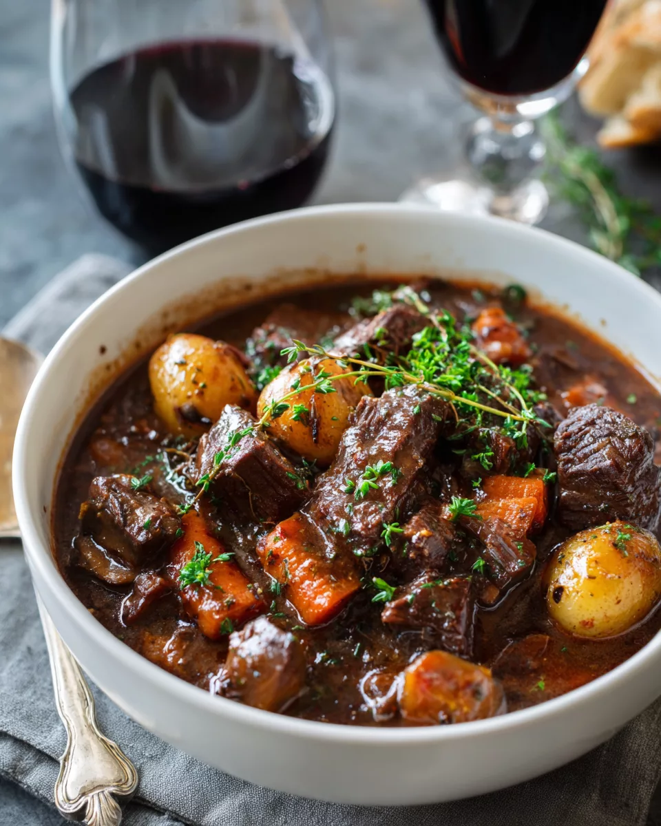 Slow Cooker Beef Bourguignon