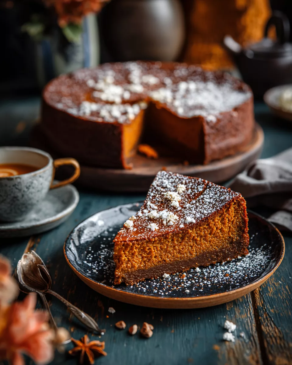 Spiced Sweet Potato & Ginger Flourless Cake