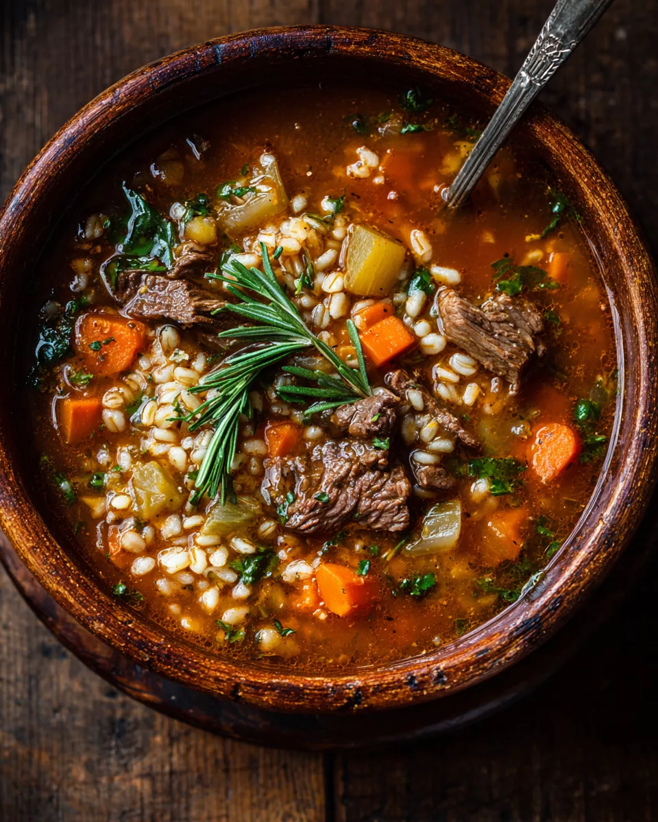 Traditional Beef and Barley Soup