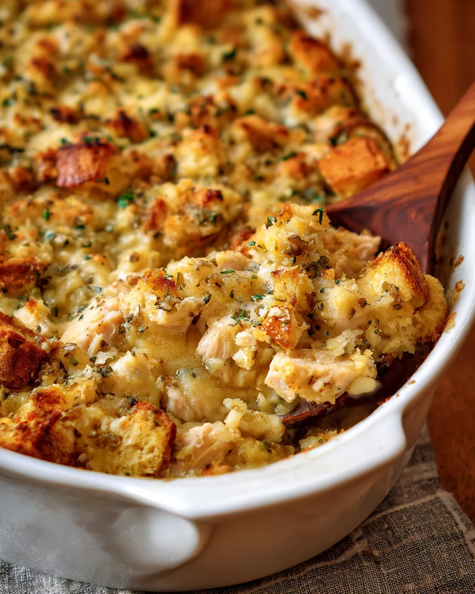 chicken and stuffing casserole