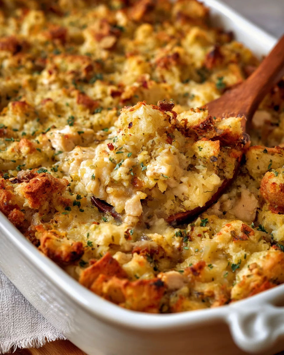 chicken and stuffing casserole