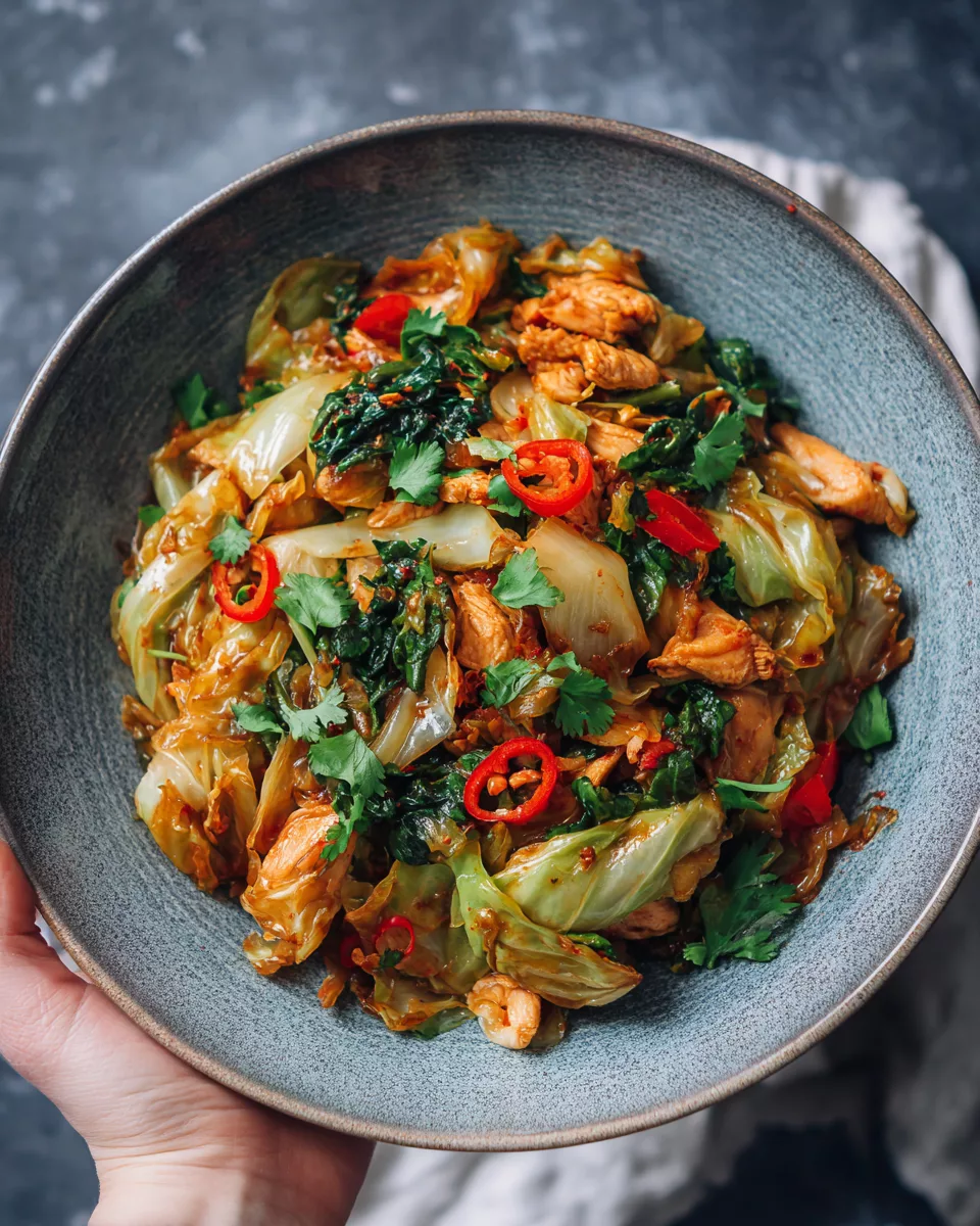 chinese chicken cabbage stir fry