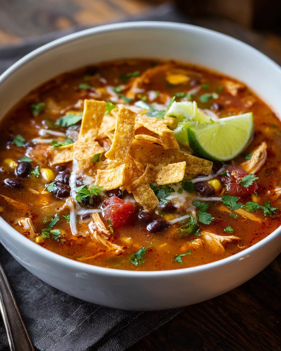 crockpot chicken tortilla soup