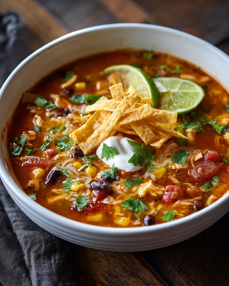 crockpot chicken tortilla soup