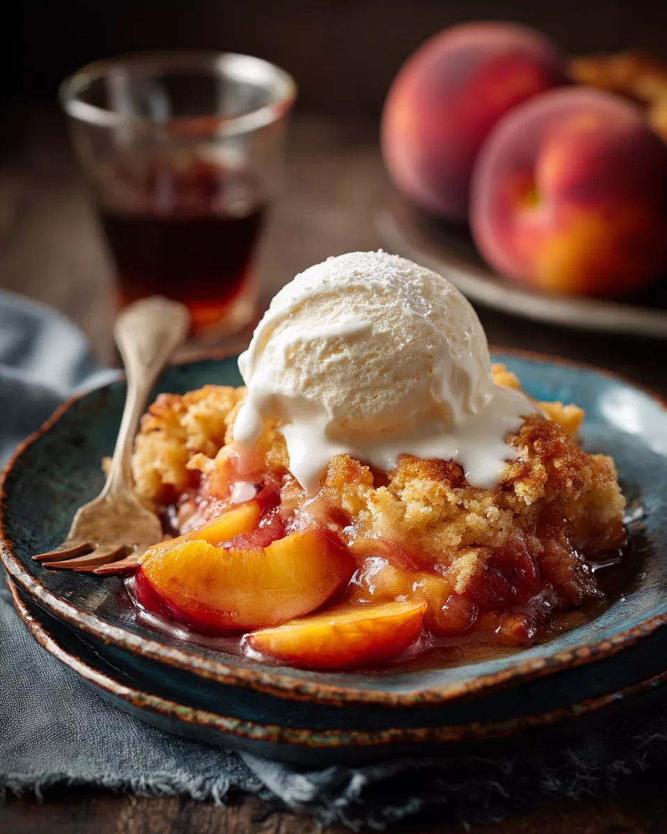 old fashioned peach cobbler