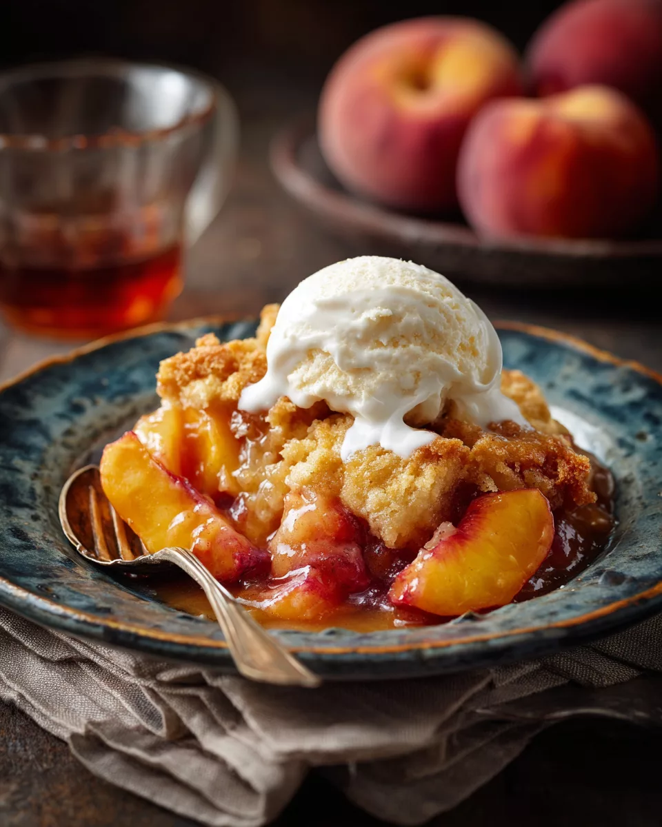 old fashioned peach cobbler