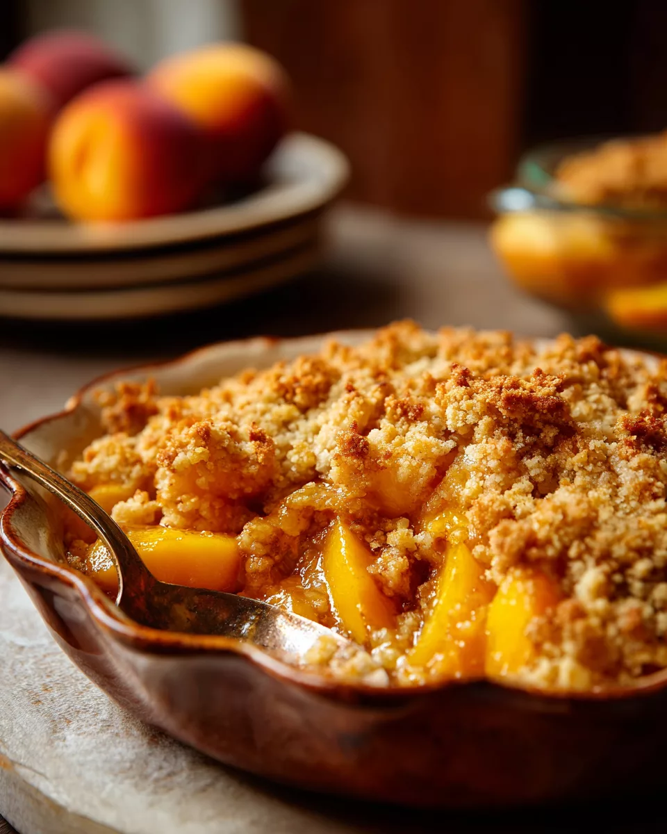 peach crumble cobbler