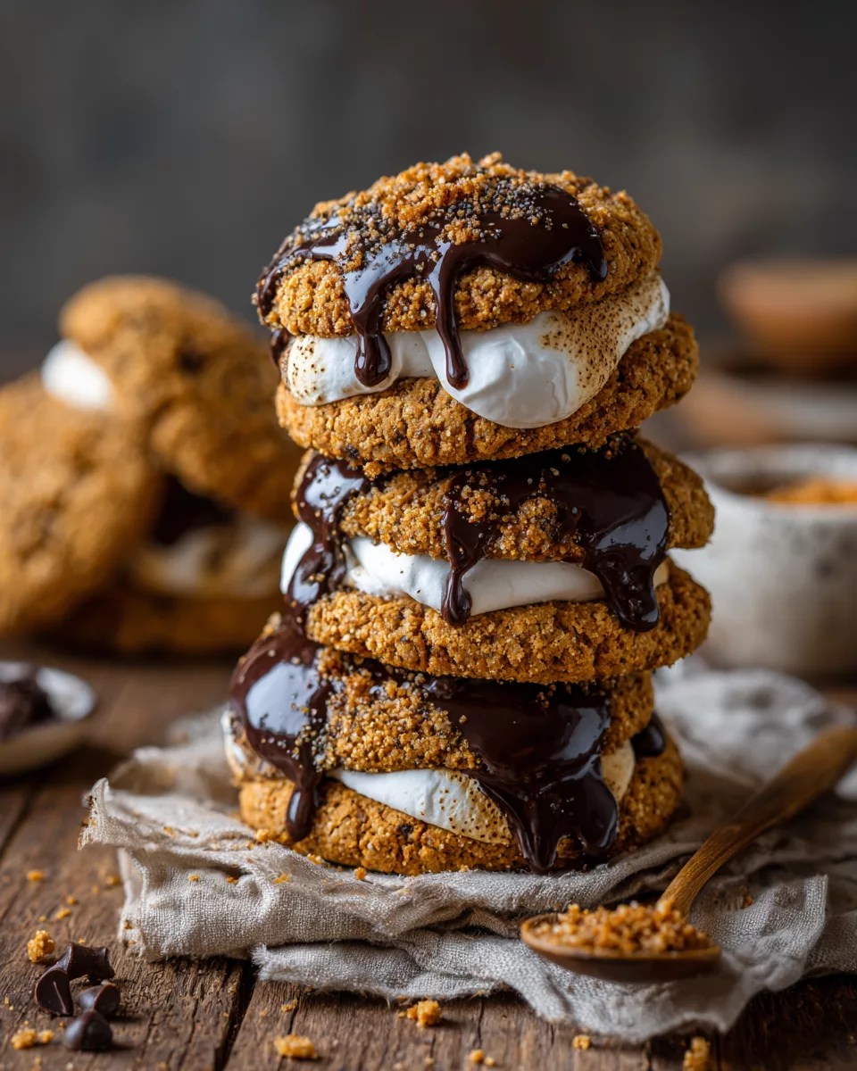pumpkin smores cookies