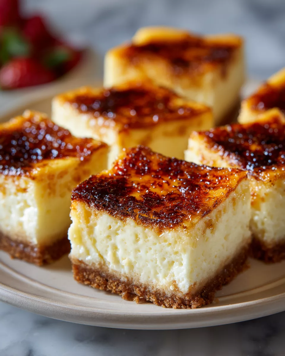 Cheesecake Bars (Crème Brûlée Style)