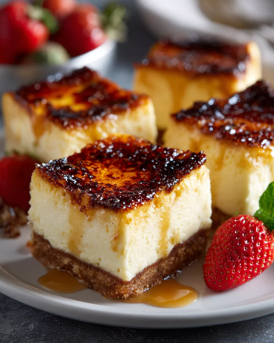 Cheesecake Bars (Crème Brûlée Style)