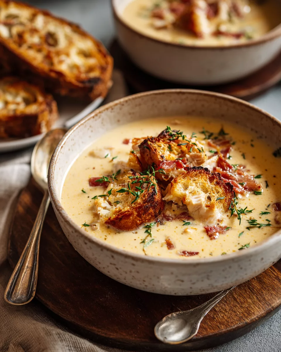 Chicken Cordon Bleu Inspired Soup