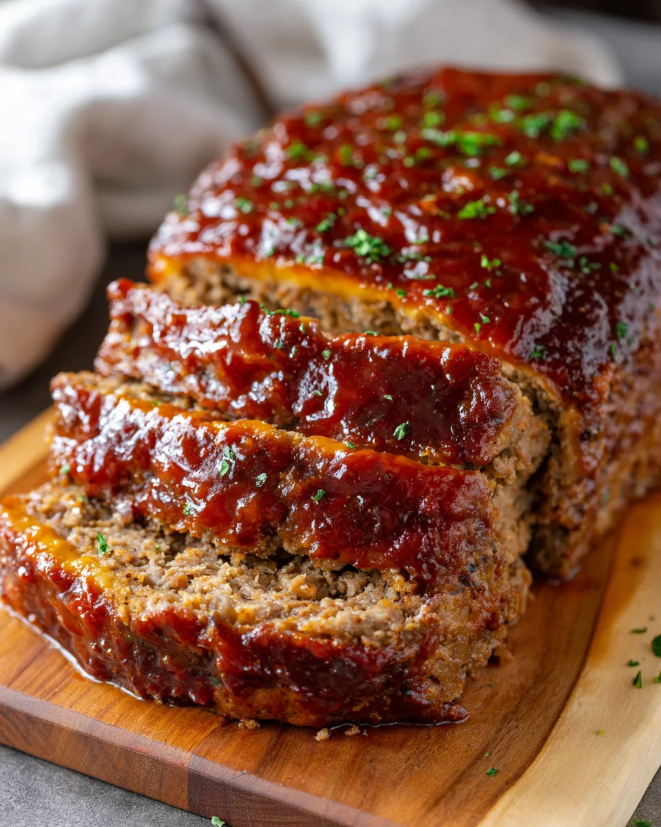 Crockpot Brown Sugar Glazed Meatloaf