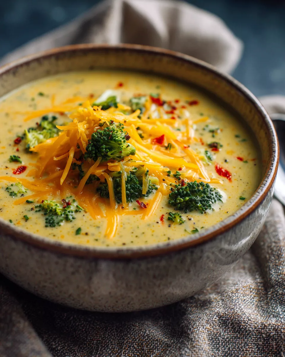 Crockpot Potato & Broccoli Cheddar Soup