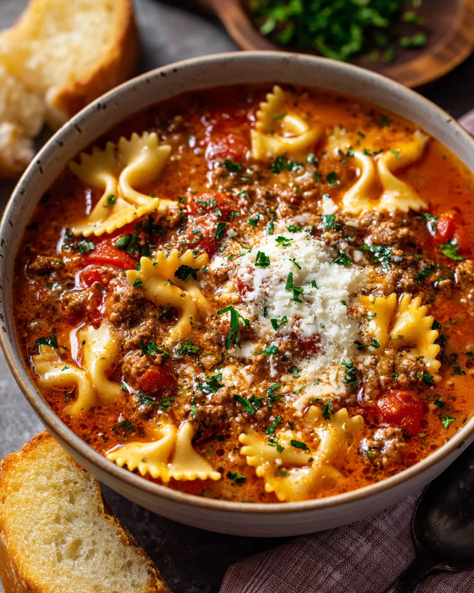 Easy Lasagna Soup