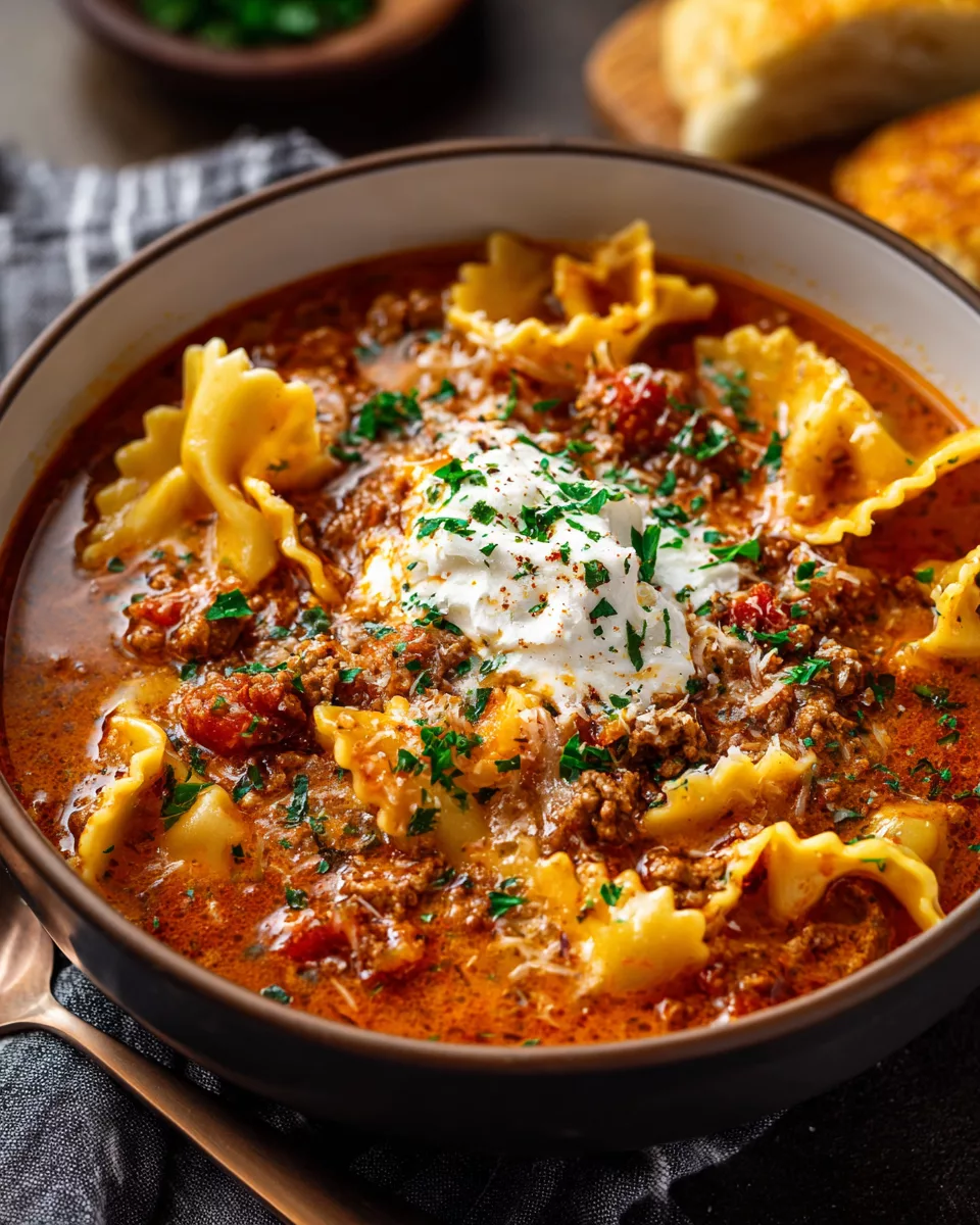 Easy Lasagna Soup