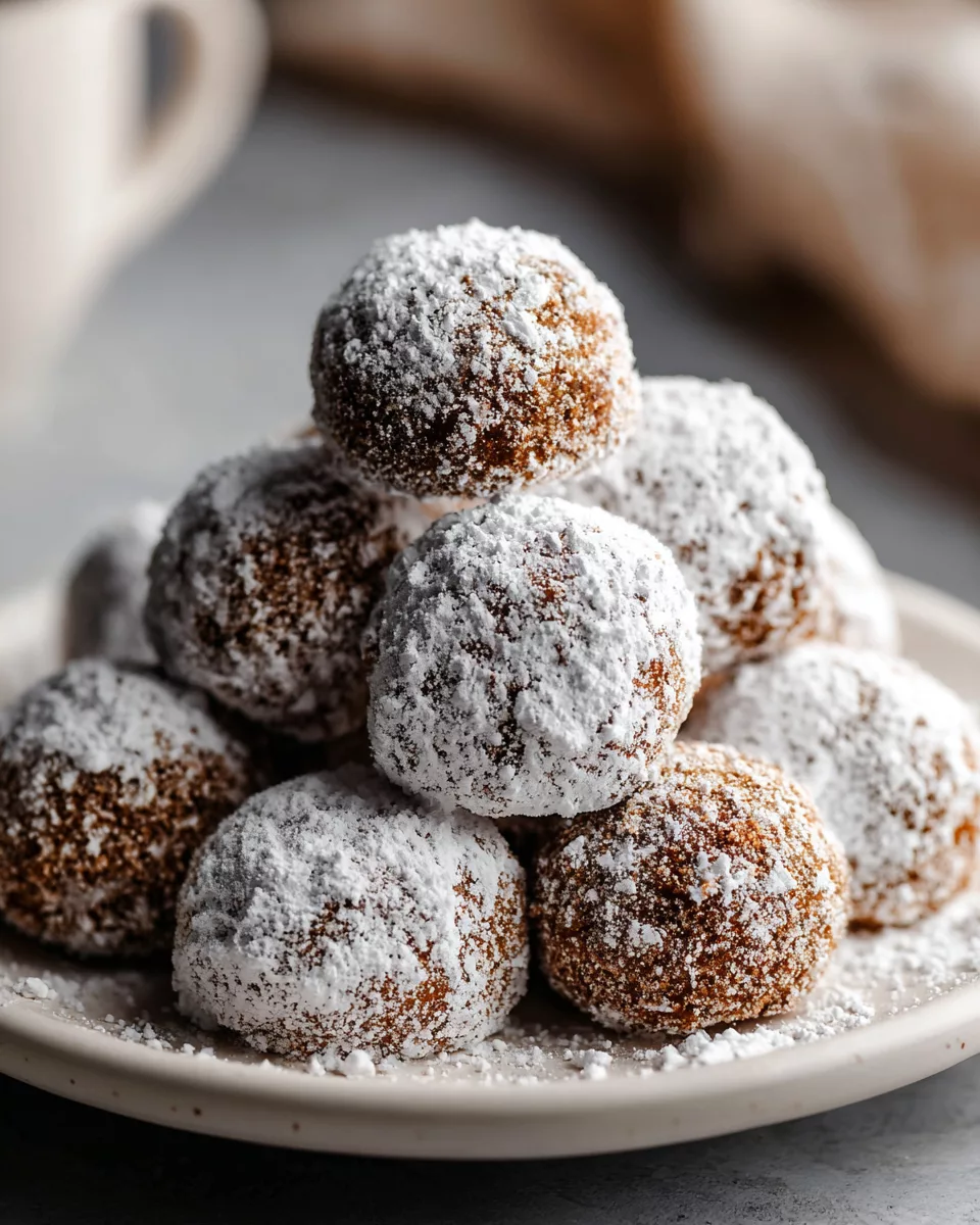 Gingerbread Snowball Cookies