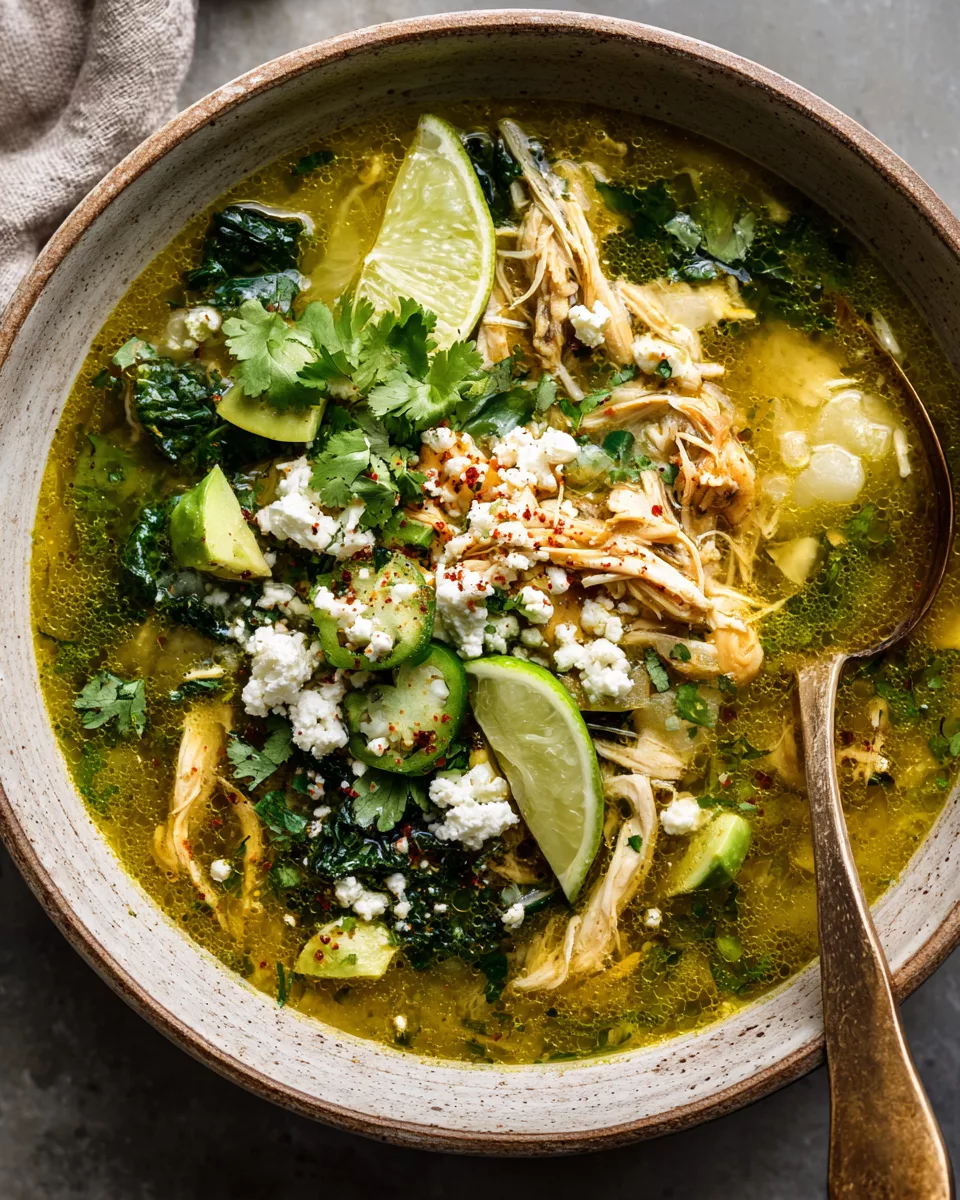 Green Enchilada Chicken Soup