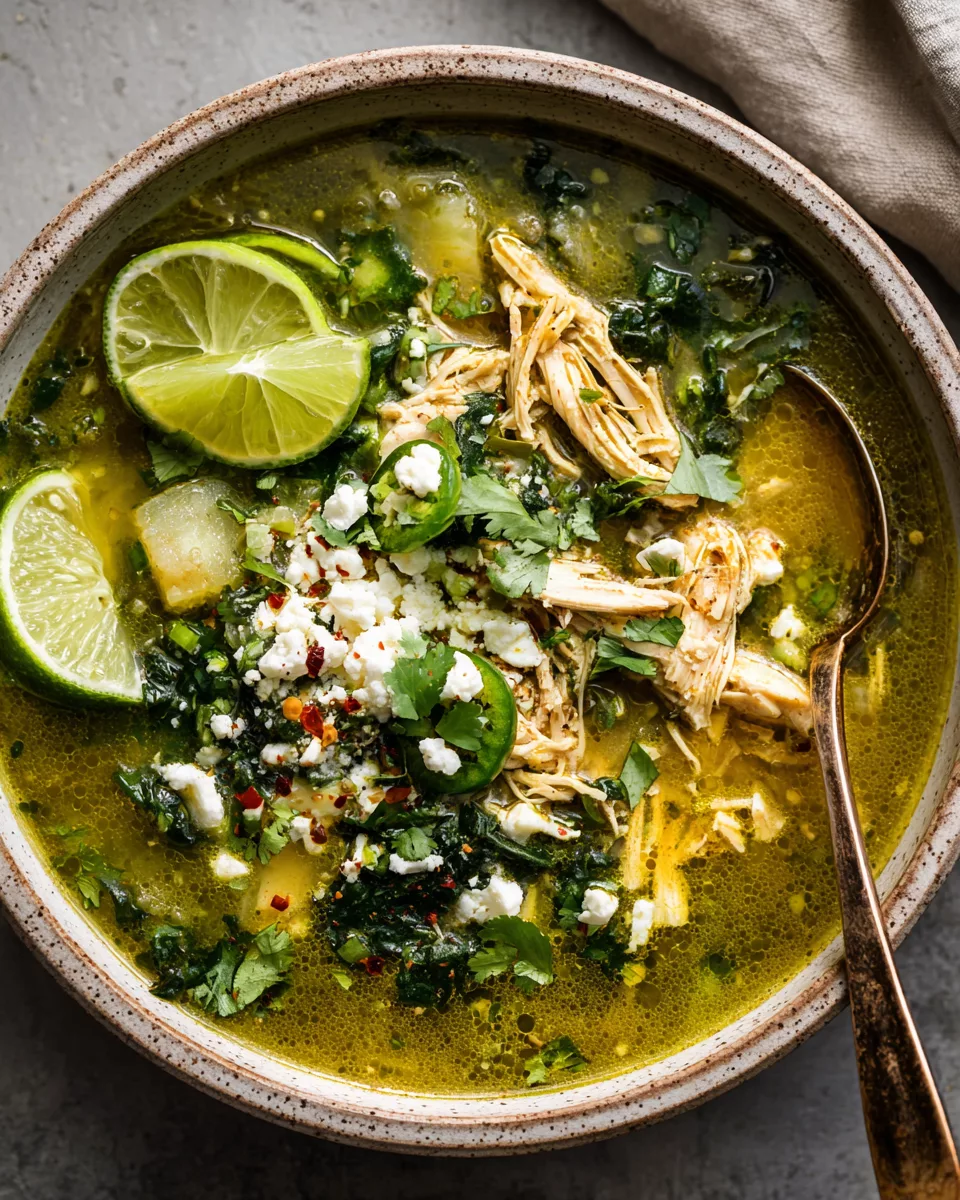 Green Enchilada Chicken Soup