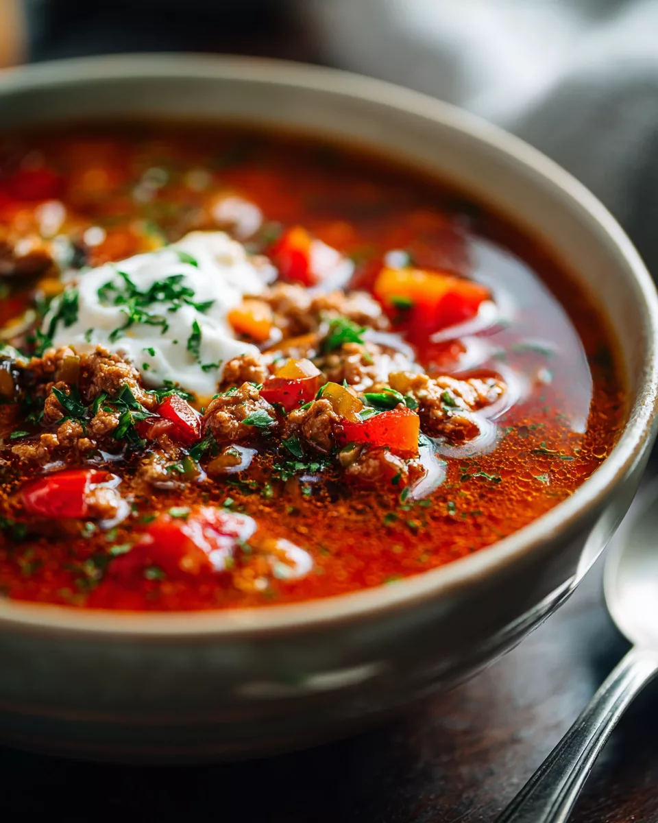Instant Pot Stuffed Peppers Soup