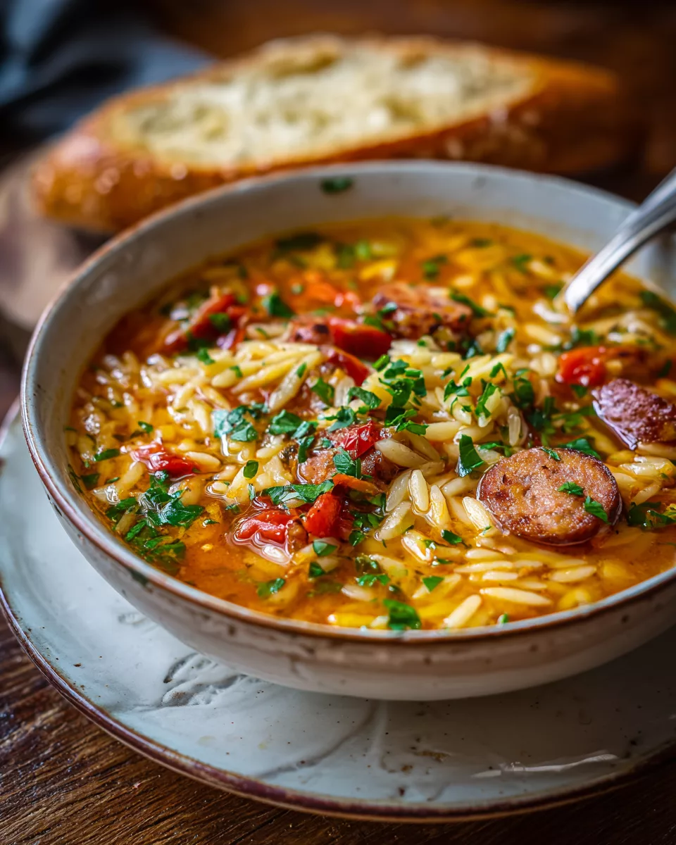 Marry Me Orzo Soup with Sausage