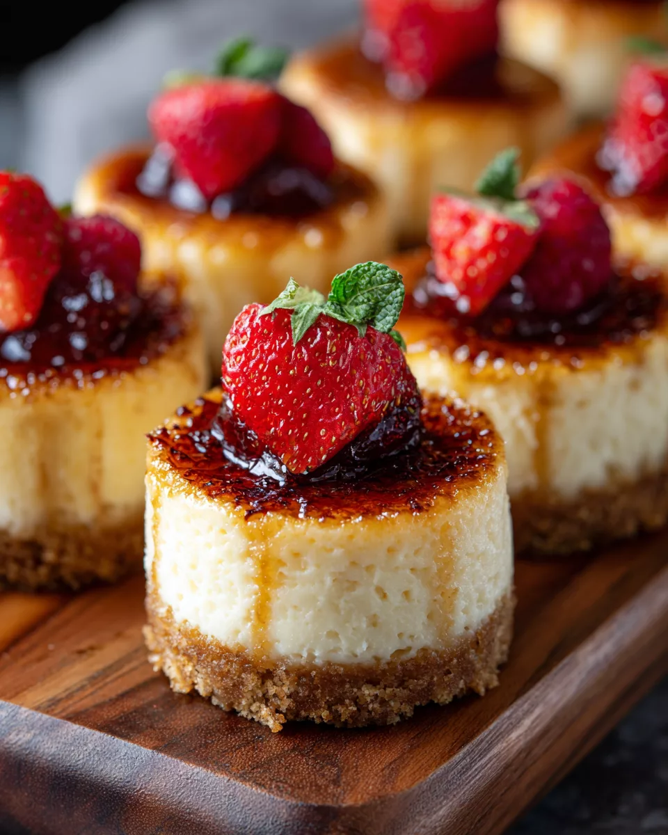 Mini Cheesecake Cupcakes (Vanilla Bean Crème Brûlée)