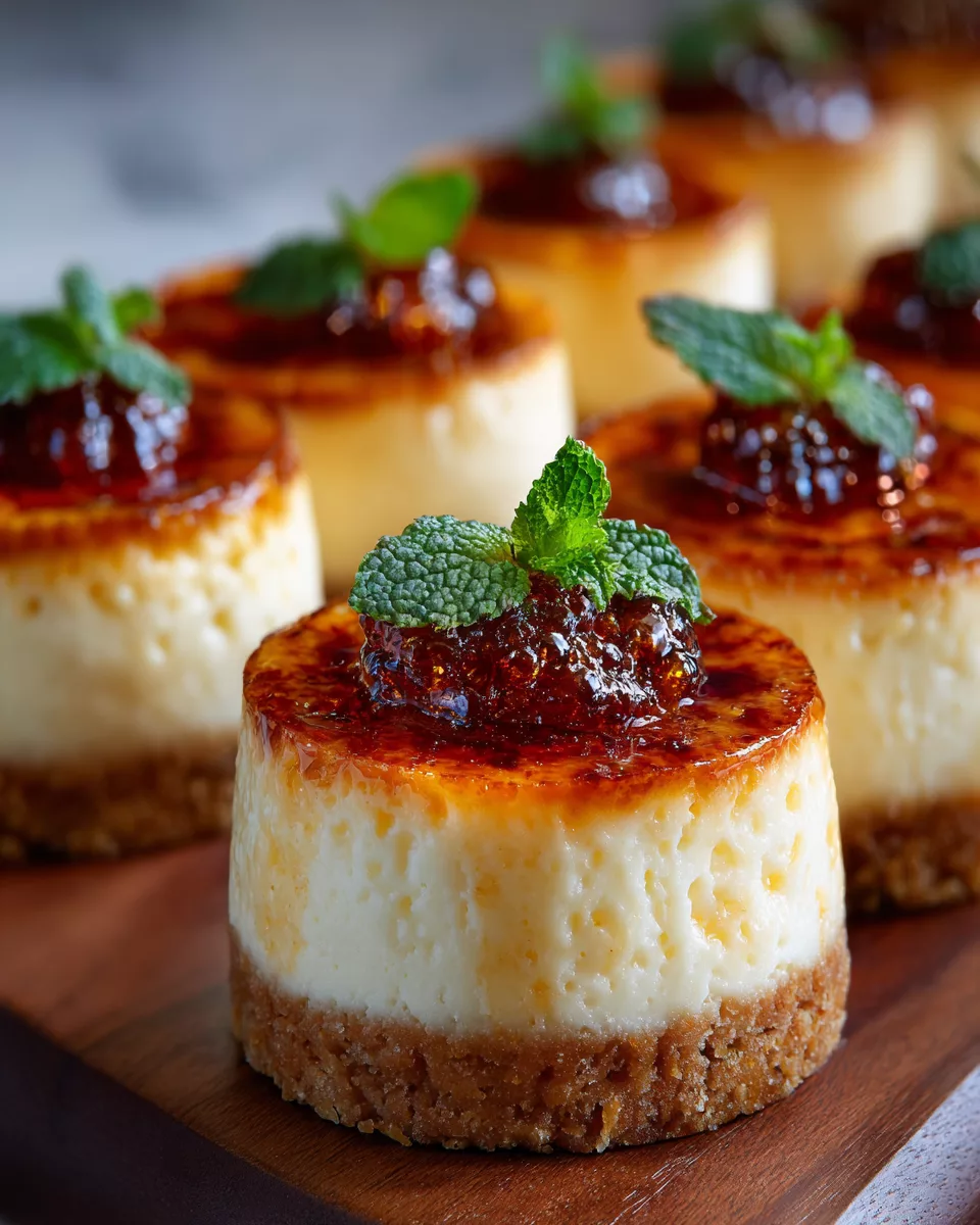 Mini Crème Brûlée Cheesecakes