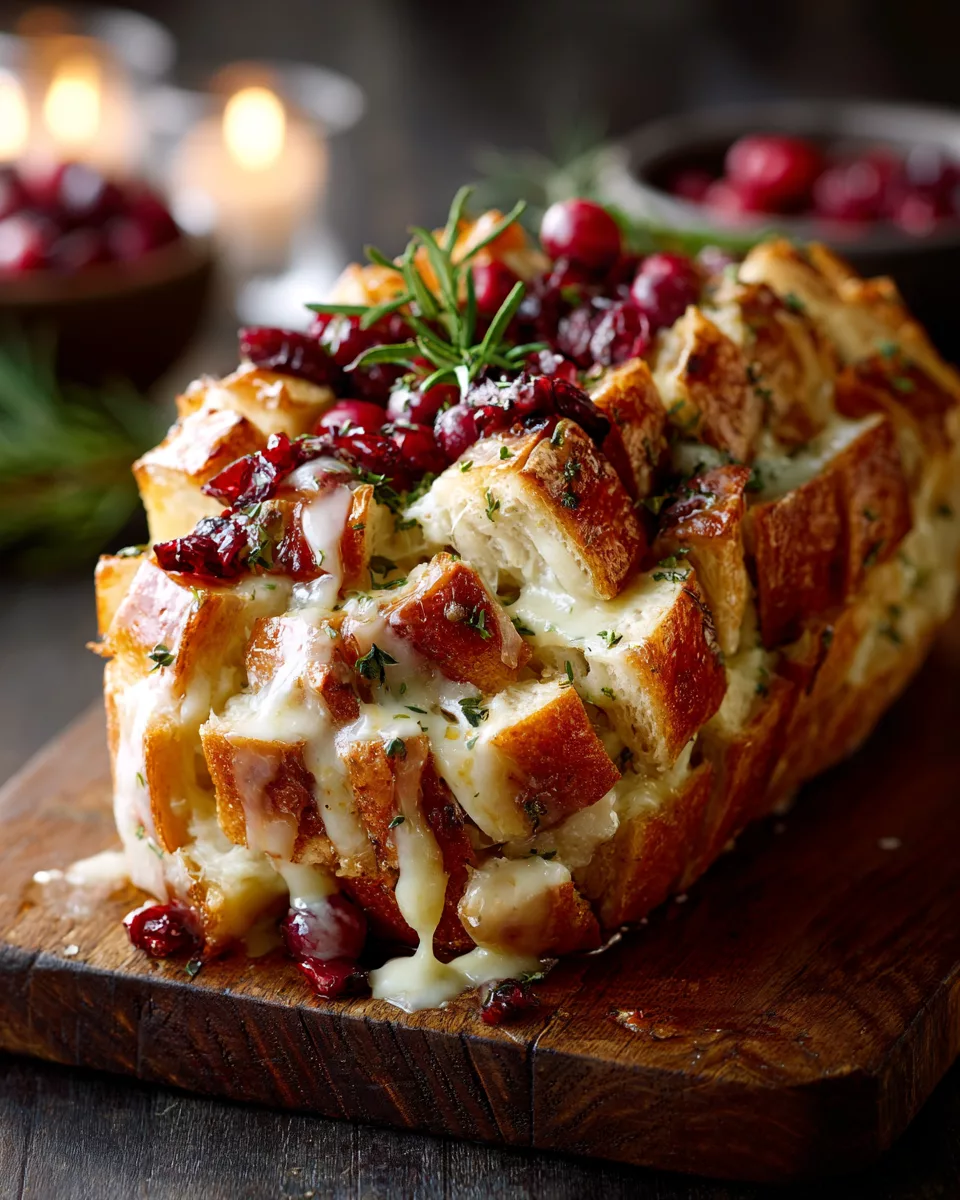 Pull-Apart Bread with Cranberry & Brie