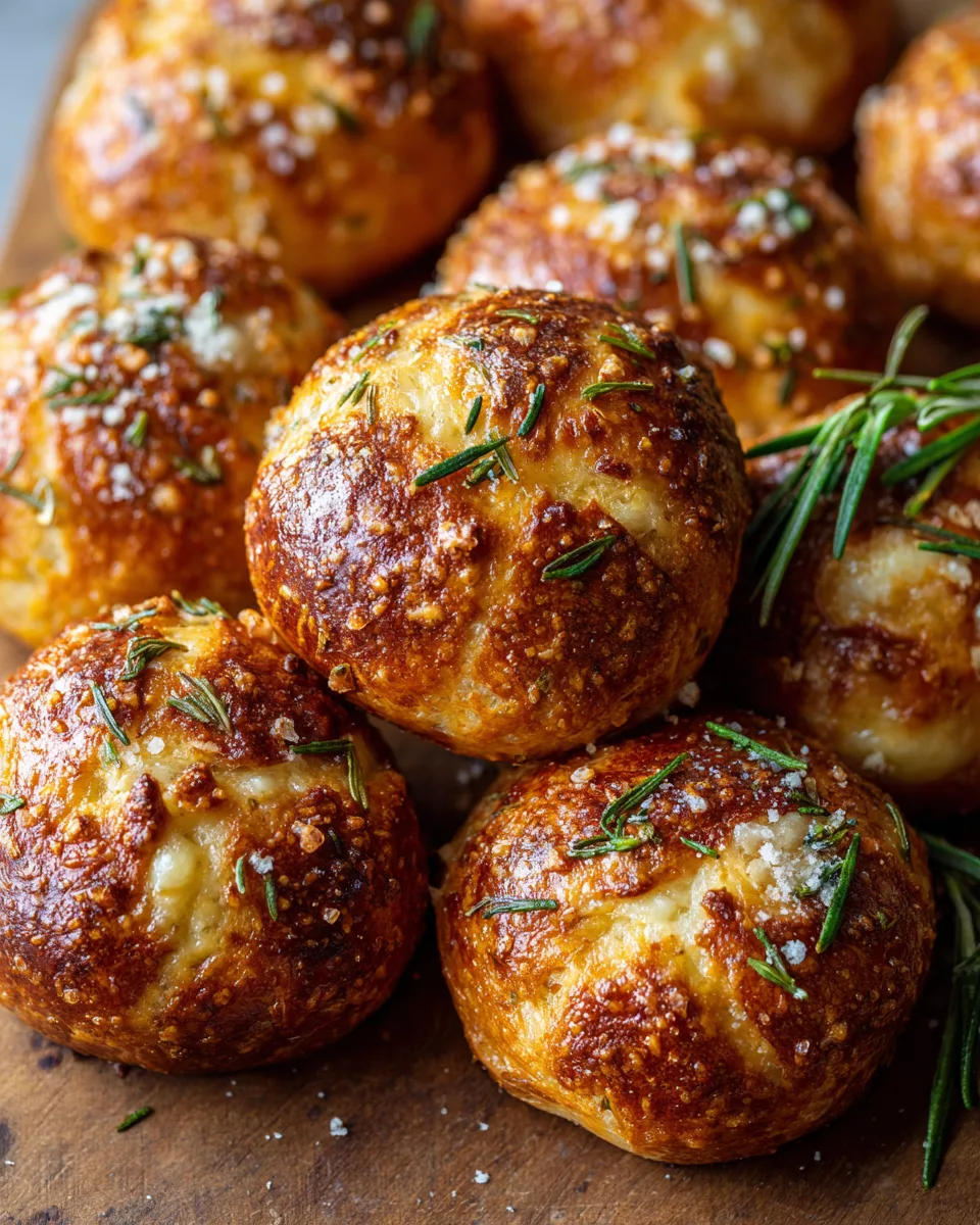 Rosemary & Parmesan Pretzel Bites (Stuffed with Mozzarella)