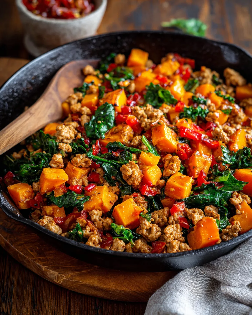 Ground Turkey Sweet Potato Skillet