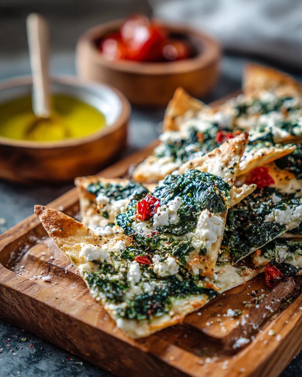 Mediterranean Spinach and Feta Crisps