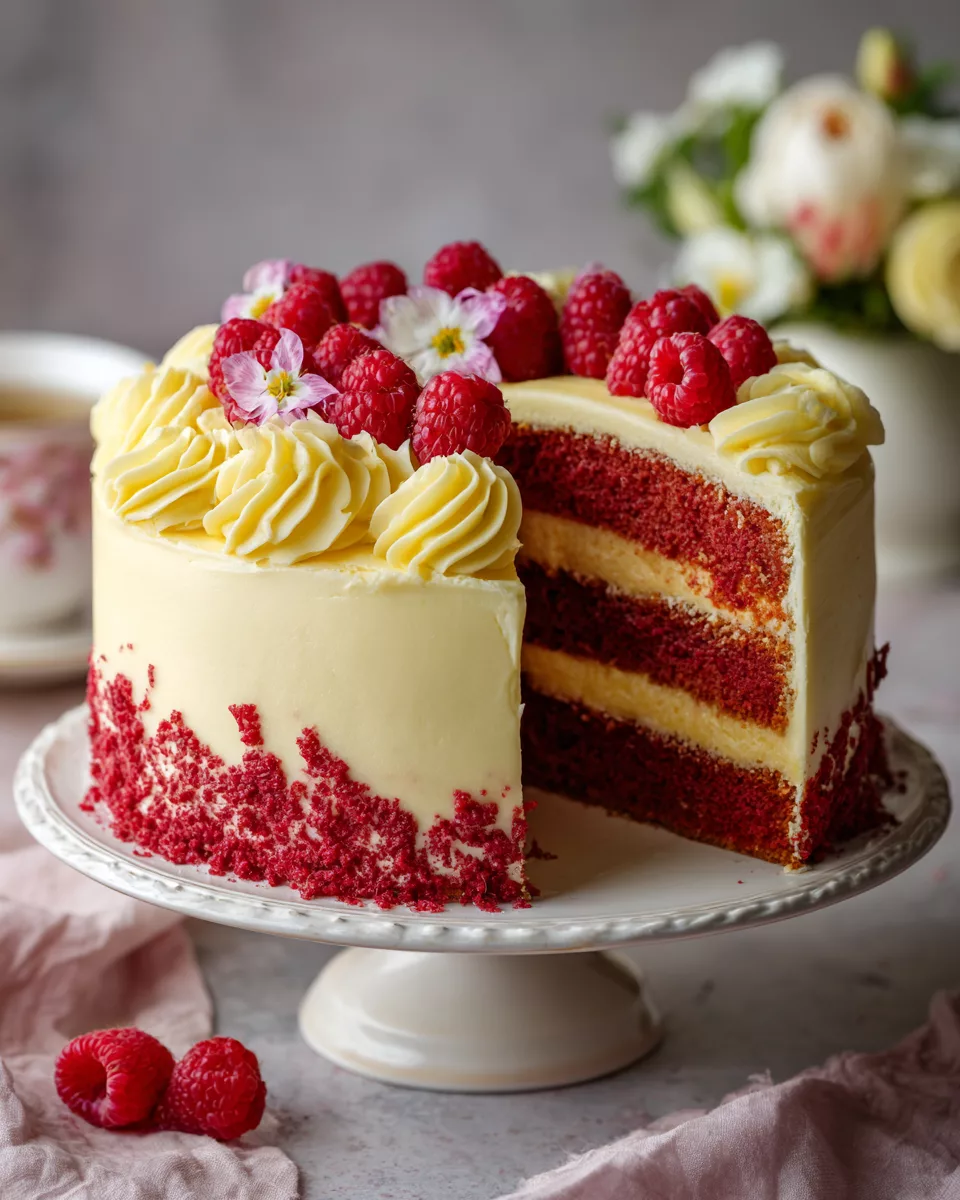 Raspberry Cake with Lemon Buttercream