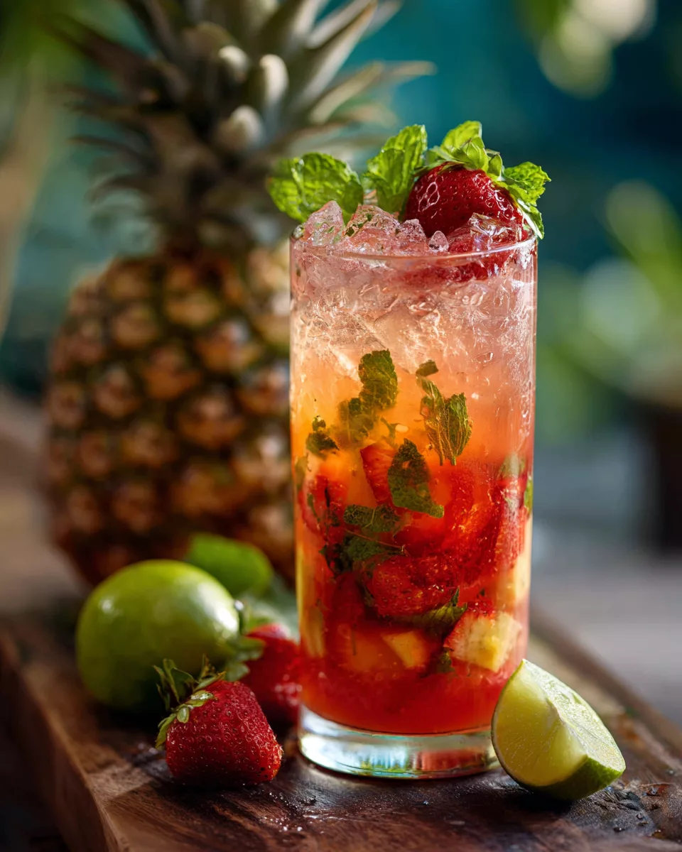 Strawberry Pineapple Mojito