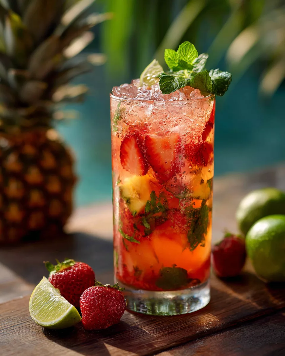 Strawberry Pineapple Mojito