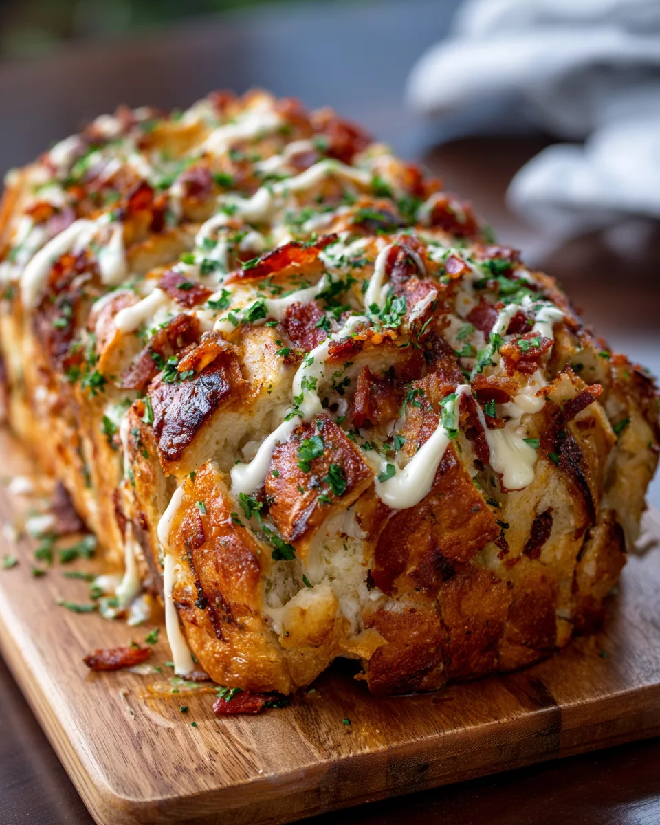 Chicken Bacon Ranch Pull-Apart Bread