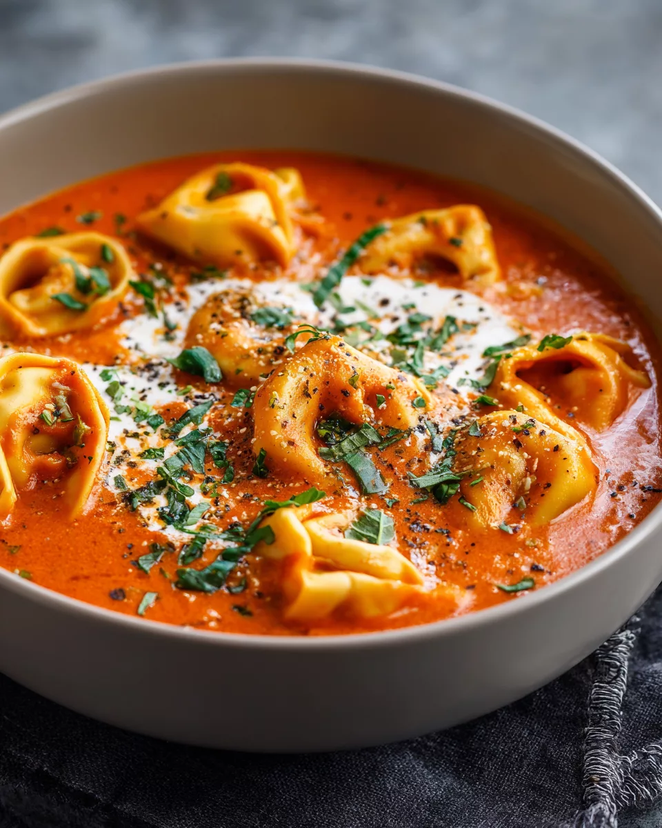 Creamy Tomato Tortellini Soup