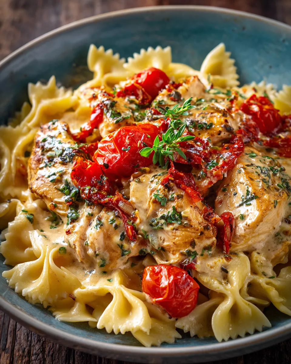Crockpot Angel Chicken with Pasta