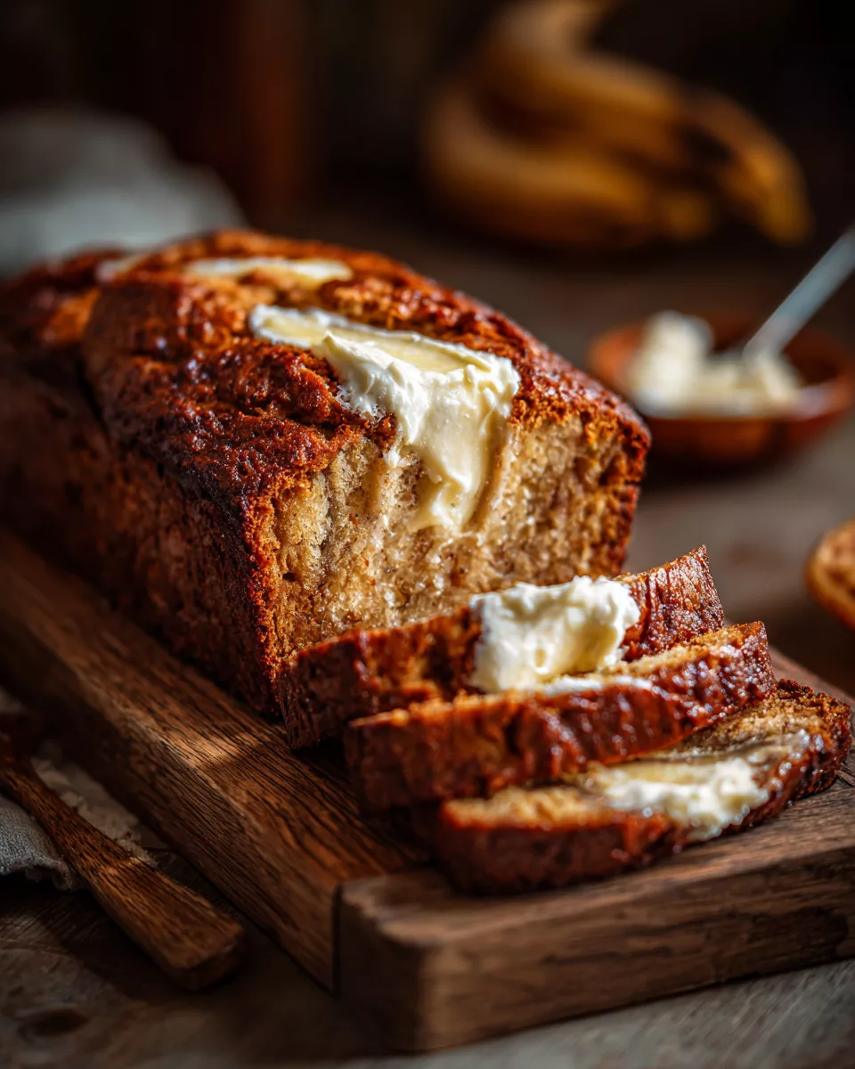 Banana Cream Cheese Bread