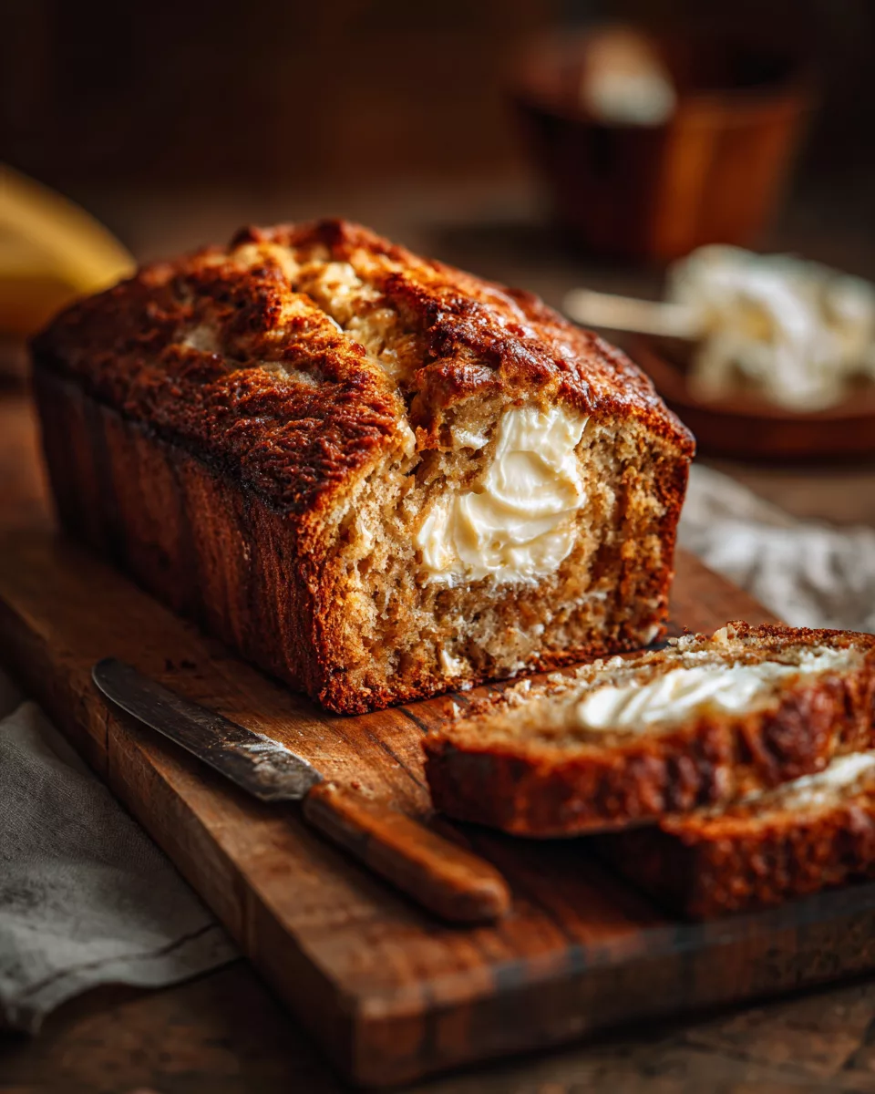 Banana Cream Cheese Bread