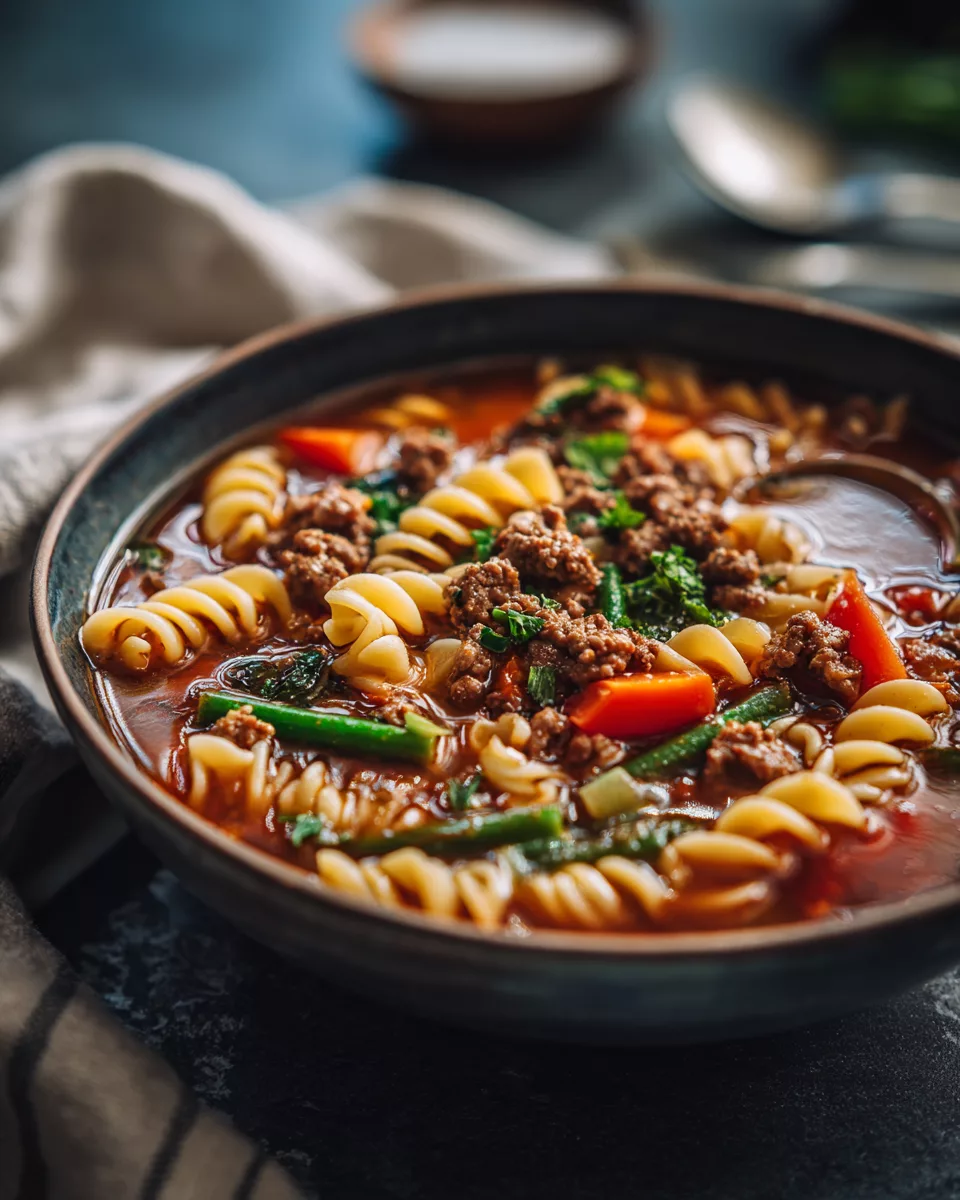Hamburger Noodle Soup