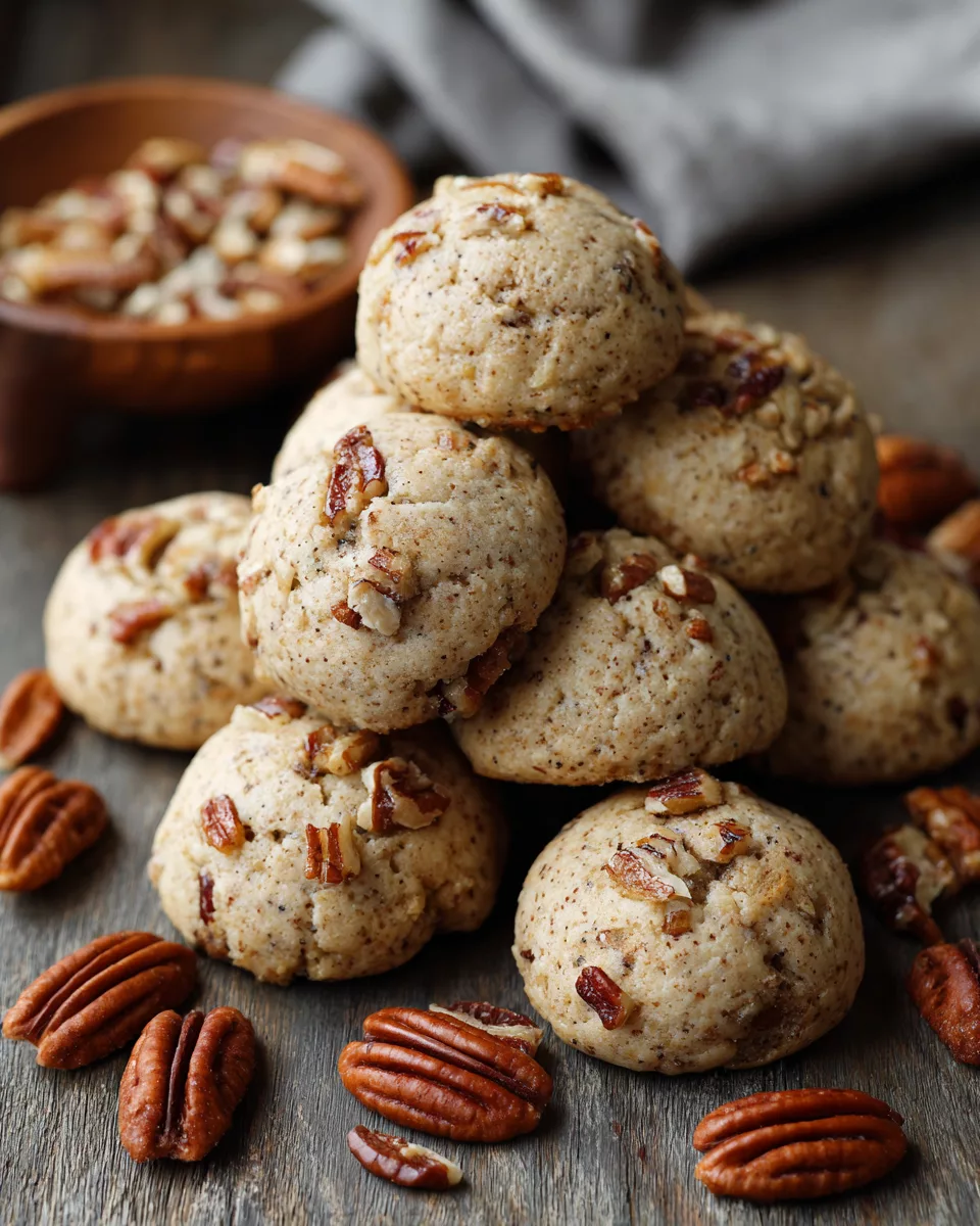 Maple Pecan Butterball Cookies